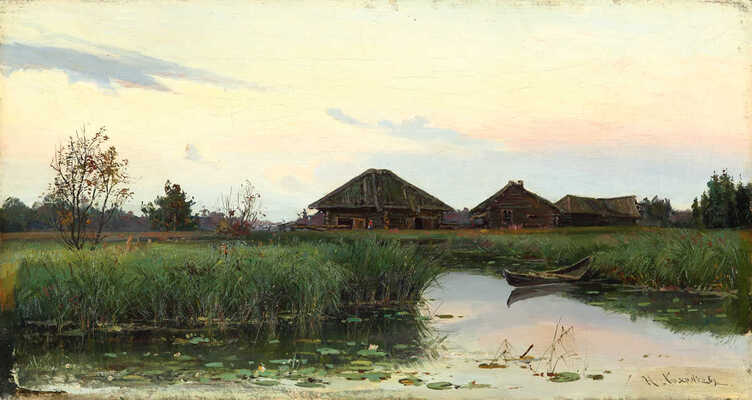 Хохряков Николай Николаевич. Деревня на берегу у озера